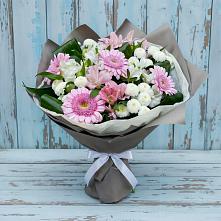 Букет цветов из:  Герберы, Альстромерии и Хризантемы в Полярном