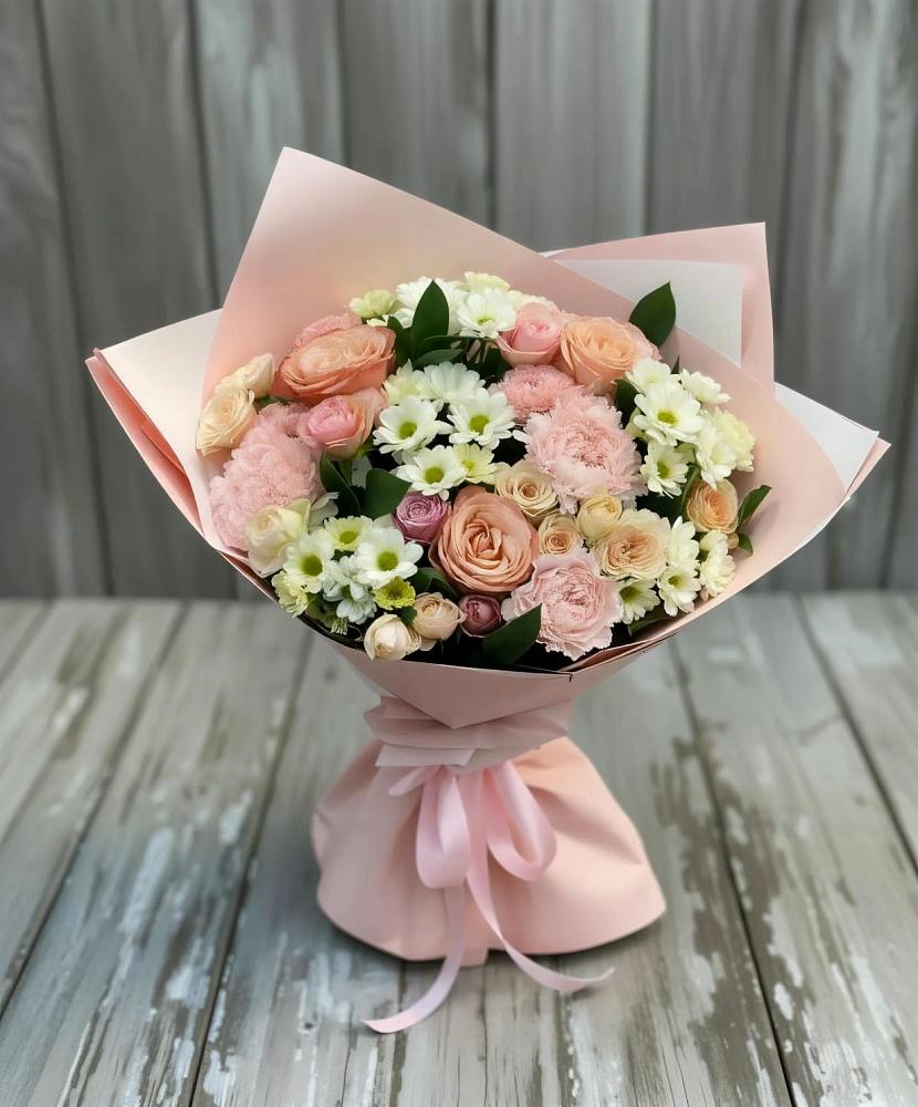 Букет цветов из: Гвоздики, Розы и Хризантемы в Полярном