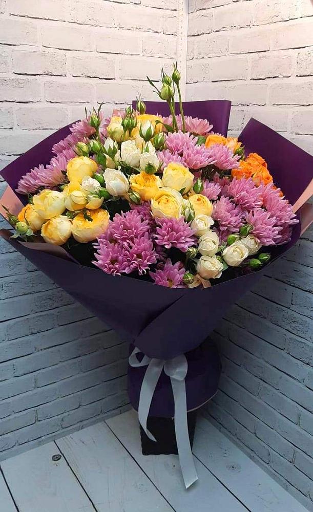 Букет цветов из: Хризантемы и Розы в Полярном