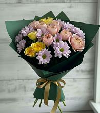 Букет цветов из:  Хризантемы и Розы в Полярном