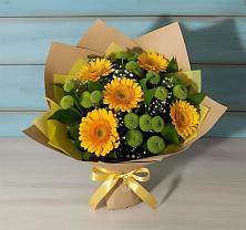 Букет цветов из:  Герберы и Хризантемы в Полярном