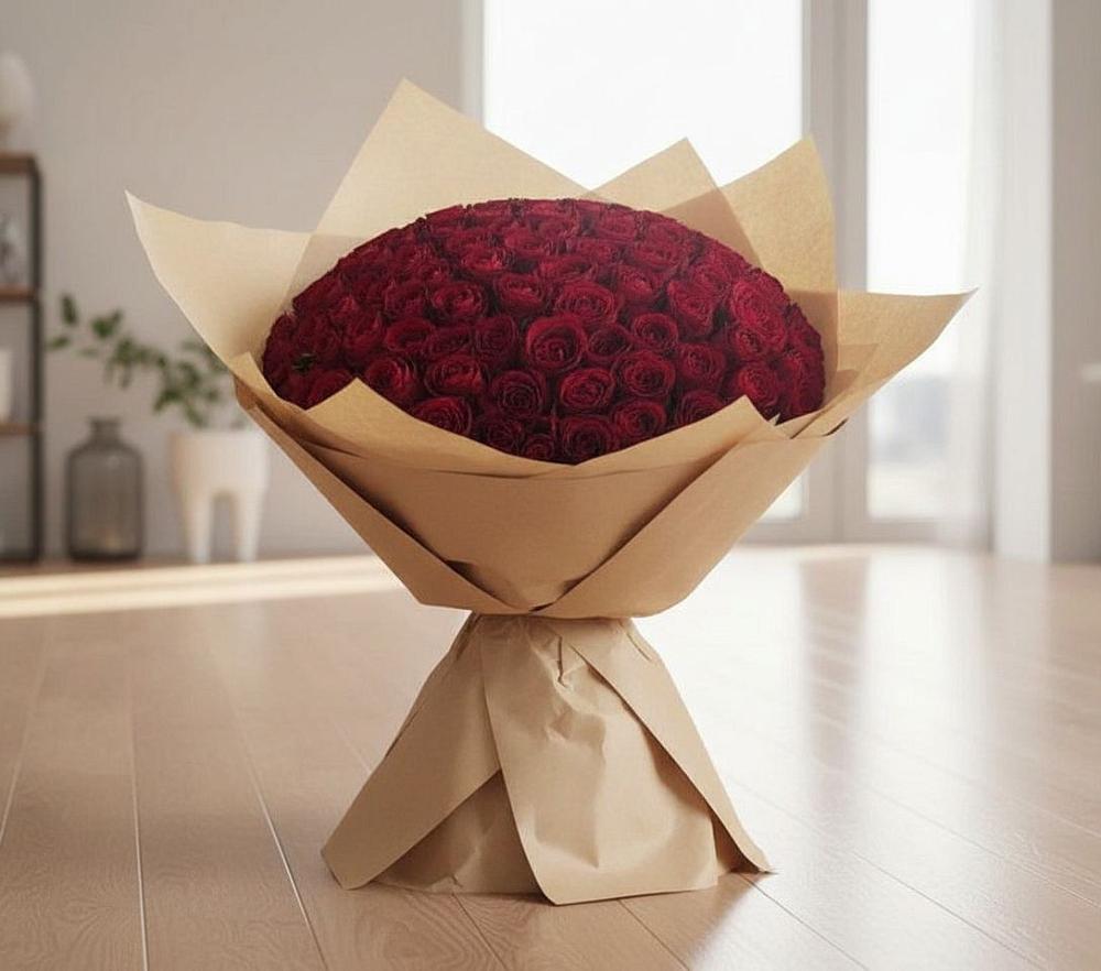 Букет 101 Красная роза в Полярном