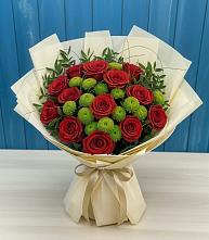 Букет цветов из:  Розы и Хризантемы в Полярном