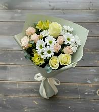 Букет цветов из:  Альстромерии, Розы и Хризантемы в Полярном