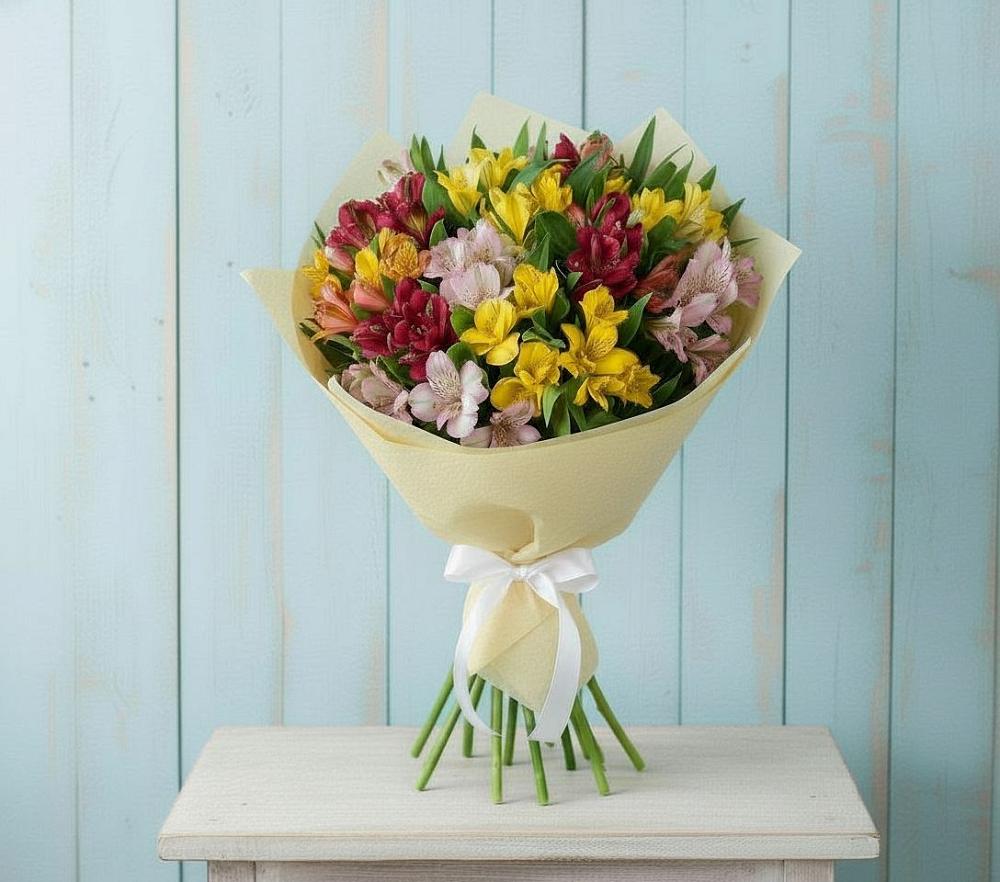 Букет цветов из: Альстромерии в Полярном
