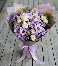 Букет цветов из:  Хризантемы и Розы в Полярном