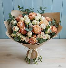 Букет цветов из:  Альстромерии и Розы #REPLACE_PRED# Полярном