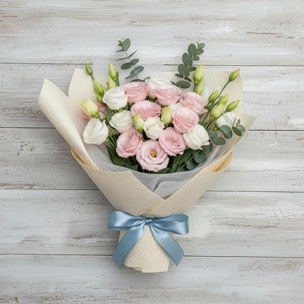 Букет цветов из: Лизиантусы в Полярном